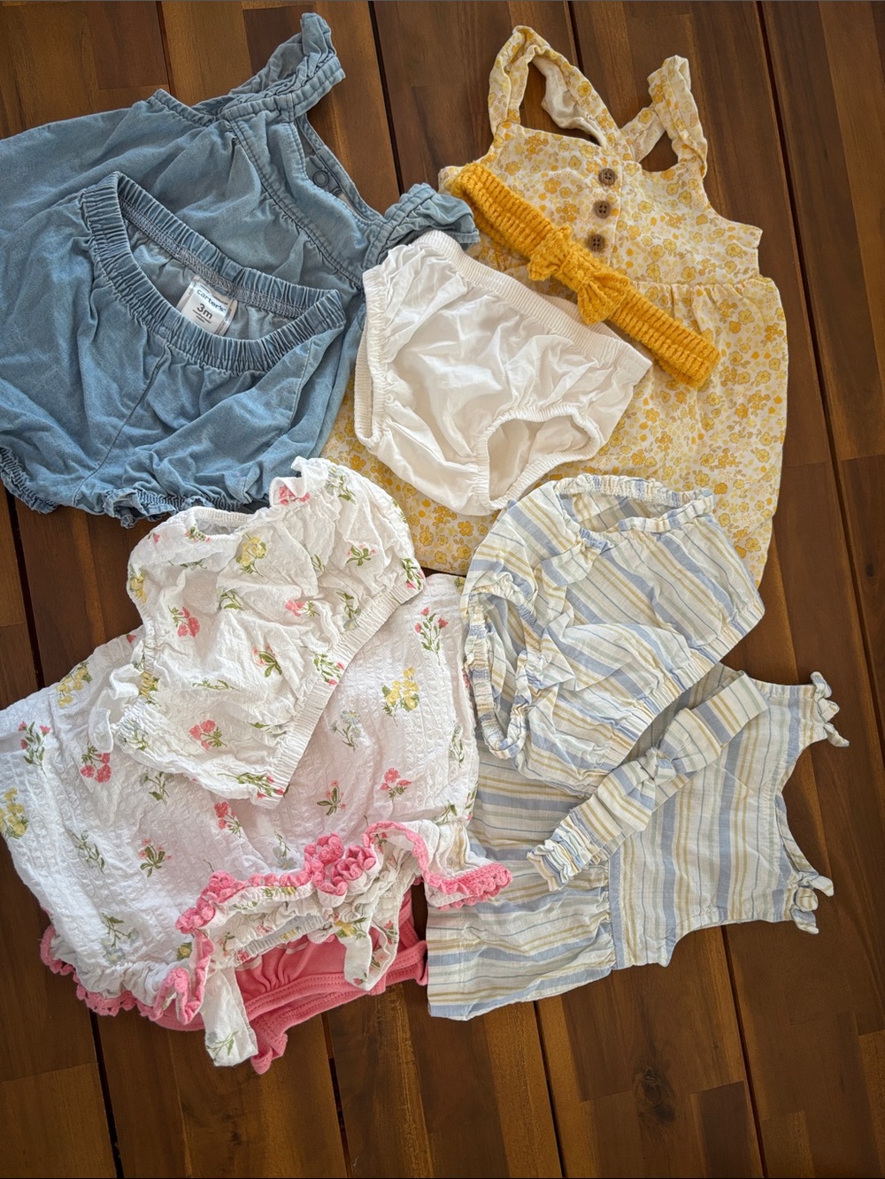 Carter's Blue, Yellow, White, Pink & Multicolor Girls Matching Summer Sets